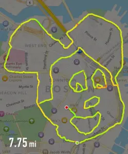 Boston local bizarrely runs through city to draw Mickey Mouse face